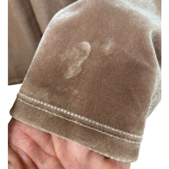 Revelry Velvet Gown Wedding Guest Bridesmaid Button Back Elegant Taupe Size 8 - Picture 8 of 9